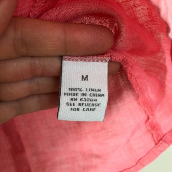 Linen Button Down Tank with Wooden Buttons - Picture 6 of 6